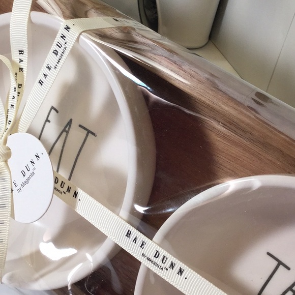 Rae Dunn DIP, EAT & TASTE Set on Wood Tray - Picture 3 of 6